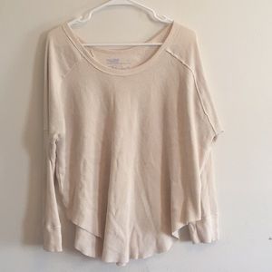 Long sleeve waffle shirt